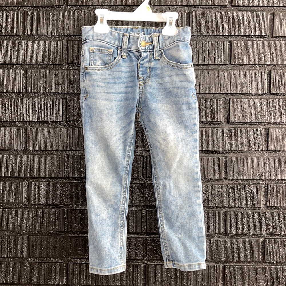 Boy distressed acid wash jeans